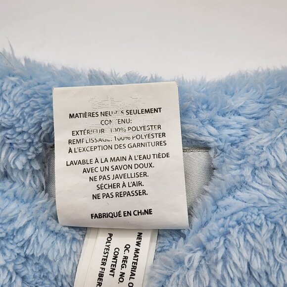 Blankets & Beyond Blue Bear Lovey Security Blanket Gray Eyes Nose Rosette Swirl - Picture 8 of 10